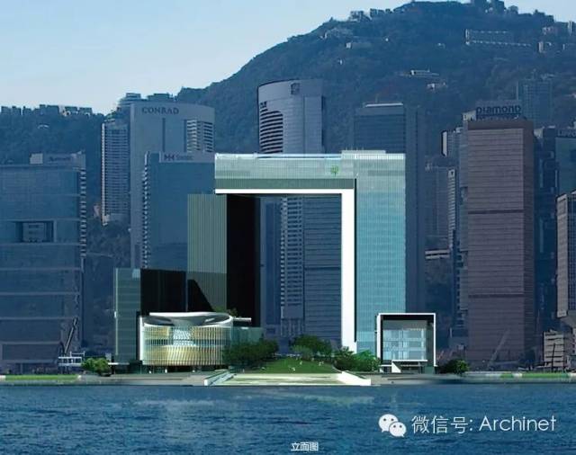 门常开——高座及低座两座政府大楼像一道「敞开的大门」,凸显香港人