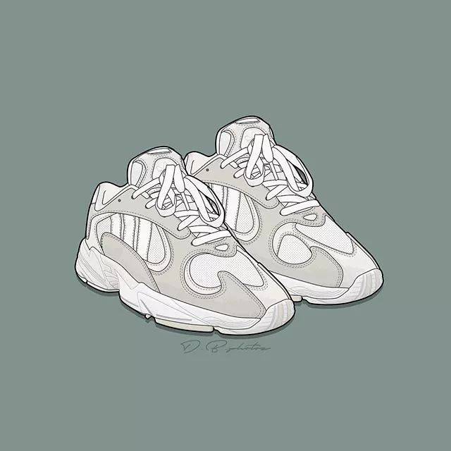 从yeezy 500/700 到 yung-1,这组老爹鞋插画值得你收藏!