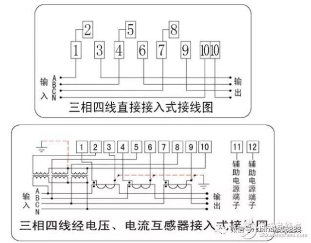 中国工控|三相四线电表接线图:三相四线怎么接?三相四