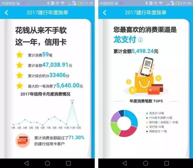 爱聚财|手机银行,建行app新增年度账单功能快去看看吧