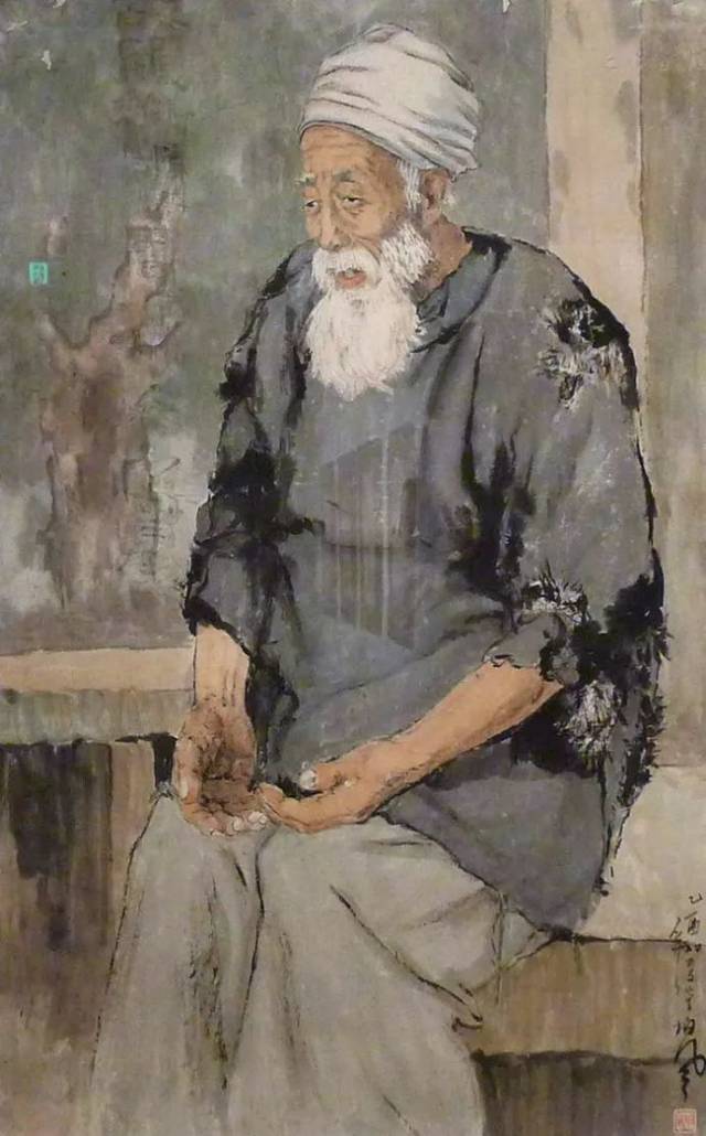 李斛|用中国画的笔墨融合西画的写生(人物50幅)