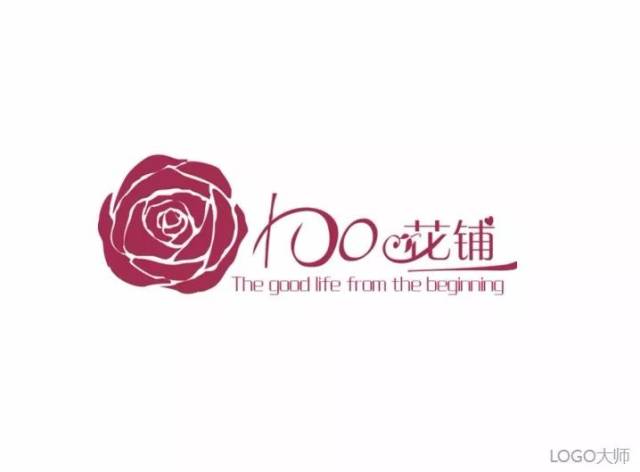 玫瑰花元素logo设计合集