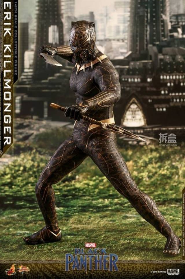 hottoys 漫威电影《黑豹》反派埃里克erik killermonger 1:6比例珍藏