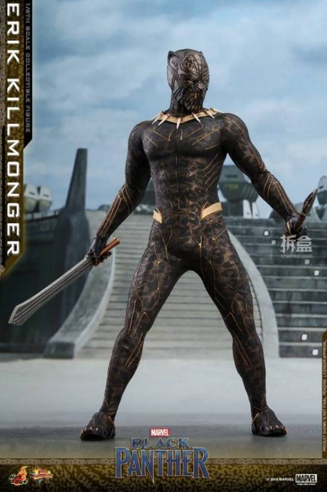 hottoys 漫威电影《黑豹》反派埃里克erik killermonger 1:6比例珍藏