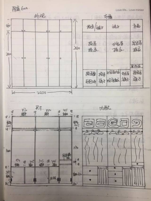 装修界学霸分享:定制家具手绘图纸