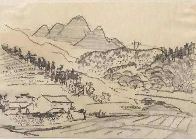 富春山居 纸本铅笔 14.8×21 cm  1977