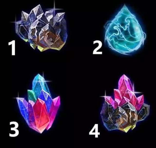 一种有魔力。你认为哪一粒水晶是有魔力的水晶呢？（请凭直觉作出选择）