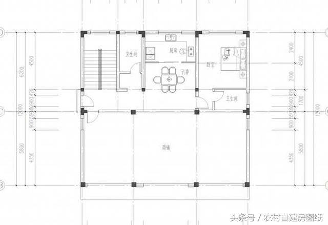 3款带颜色商住房门面建房设计图,第1款最实用平面设计中农村和什么蓝色最搭图片