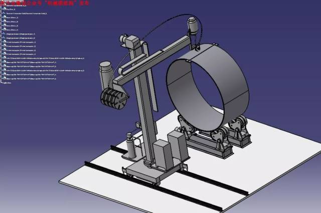 【工程机械】大直径圆柱形薄壁件焊接夹具3d模型图纸