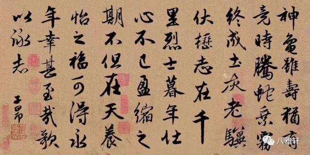 八雅轩丨【八雅墨缘】赵孟頫行书《龟虽寿》:高清字帖