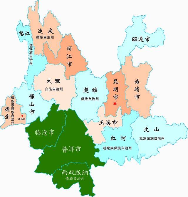普洱茶三大核心产区:西双版纳,普洱,临沧