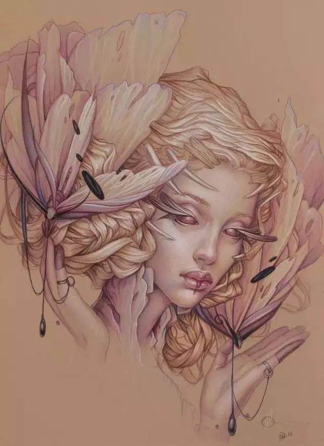 原来这种风格的彩铅画,可以这么的美.