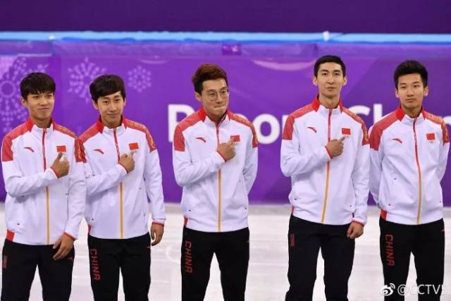 2018年平昌冬奥会短道速滑男子5000米接力决赛,由武大靖,韩天宇,许