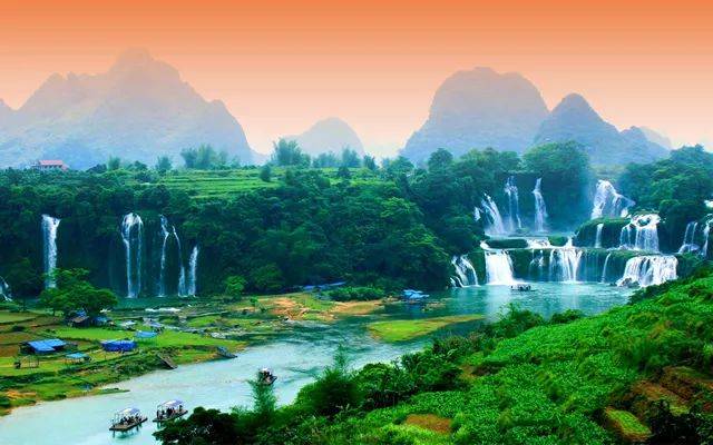 跨国德天大瀑布,-猴山,北海银滩,合浦汉闾文化园四天日