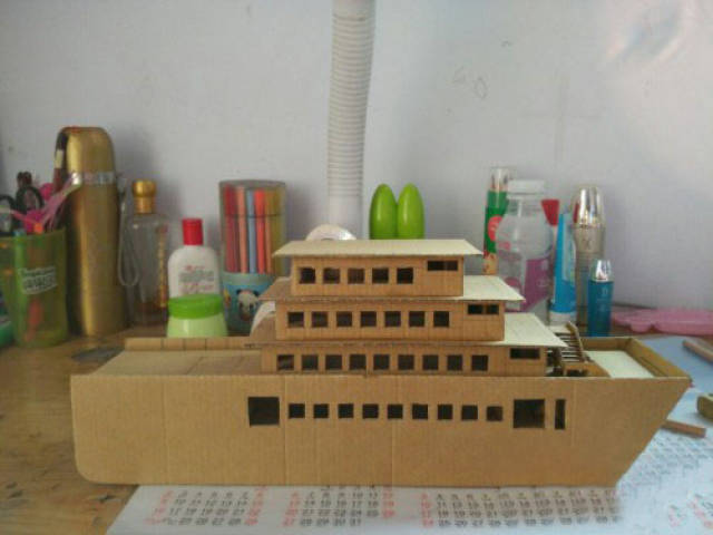 干货:如何用瓦楞纸制作纸板船的详细教程