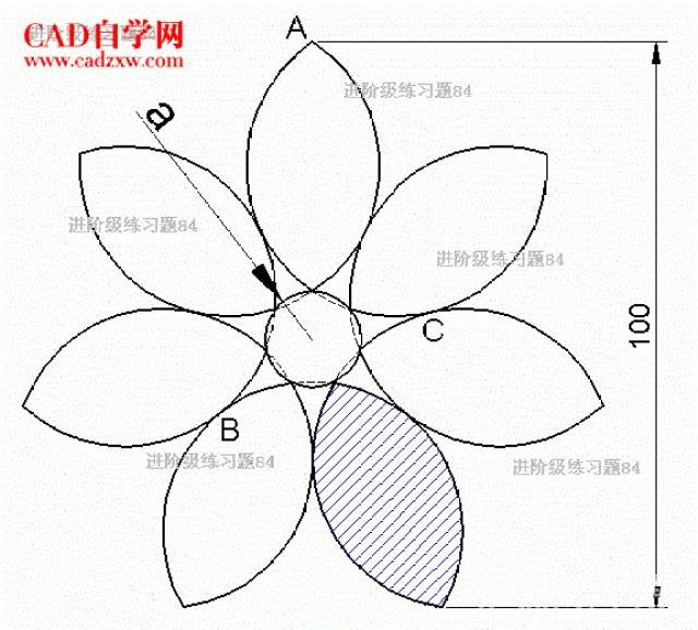 cad进阶级练习题及详细答案(84)