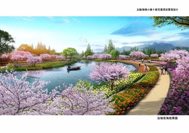 晚风荷塘 花田古溪 原野水湾 岸上景观工程主要建设内容为蔬果花园