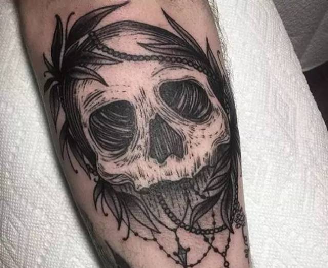 骷髅纹身,黑暗中隐藏着的美丽