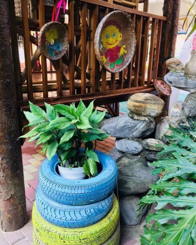 在树林一角的草坪上,老师
