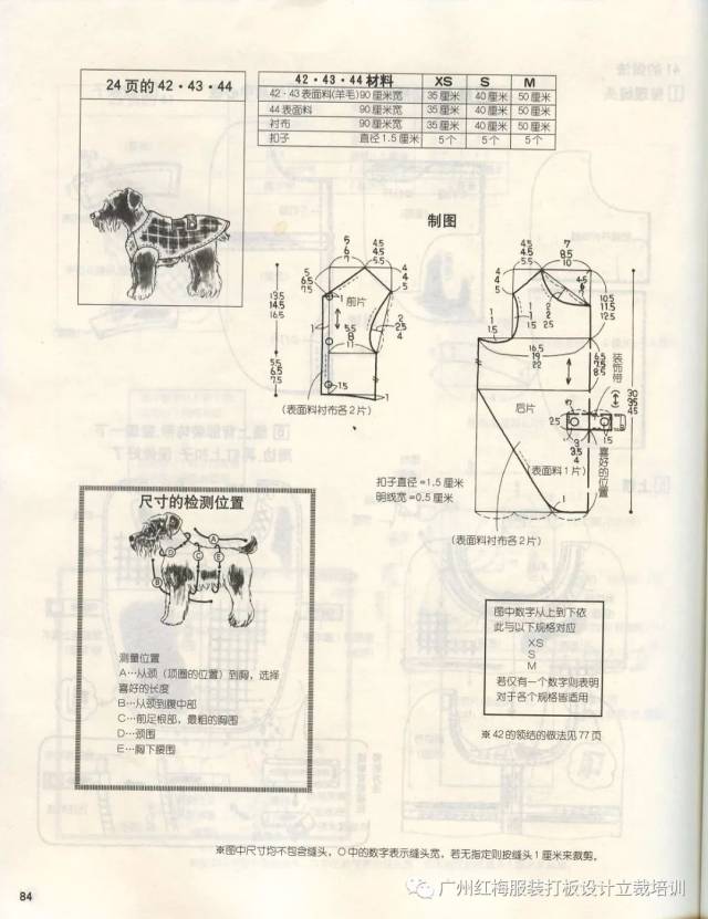 版师必读 | 很齐全的宠物狗服饰纸样,你肯定找了很久了,赶紧藏起来!