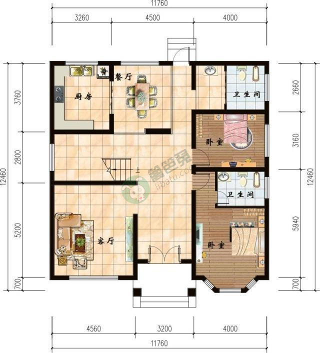 农村两层半自建房别墅11.8米进深12.