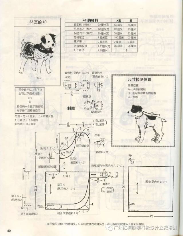 版师必读 | 很齐全的宠物狗服饰纸样,你肯定找了很久了,赶紧藏起来!