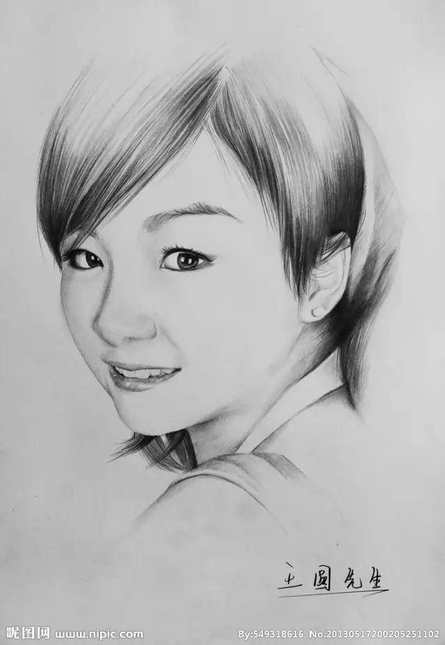 唯美女生头像素描 满满的少女心