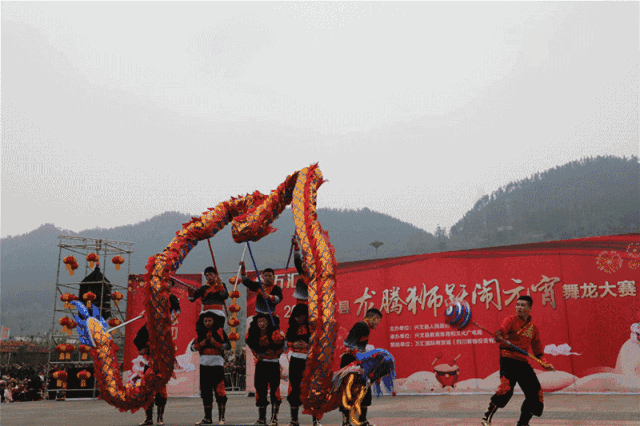 兴文舞龙大赛精彩视频新鲜出炉,水龙,荷花龙,童子龙