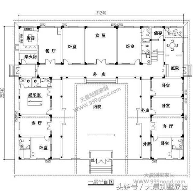 中式三合院31.2x25米,百万的洋别墅都比不上,建在农村