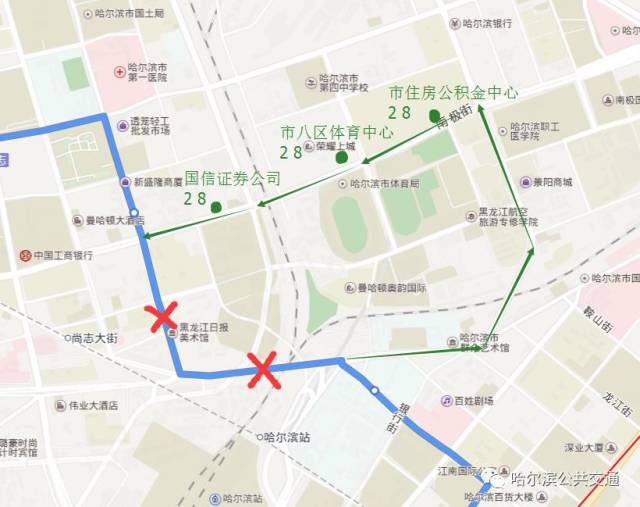 8路 起讫点:南直路(长江路路口)——友谊宫公交首末站 从果戈里大街