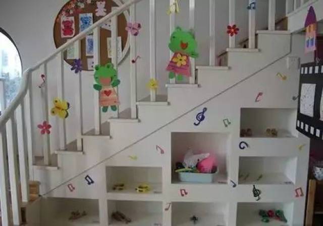 幼儿园这样装饰楼梯,孩子们居然喜欢爬楼梯了