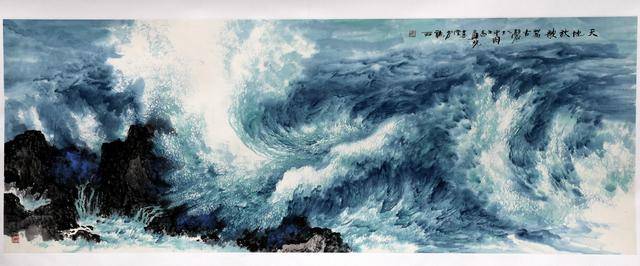 乘风破浪,气势磅礴--画家赵喜云艺术作品欣赏