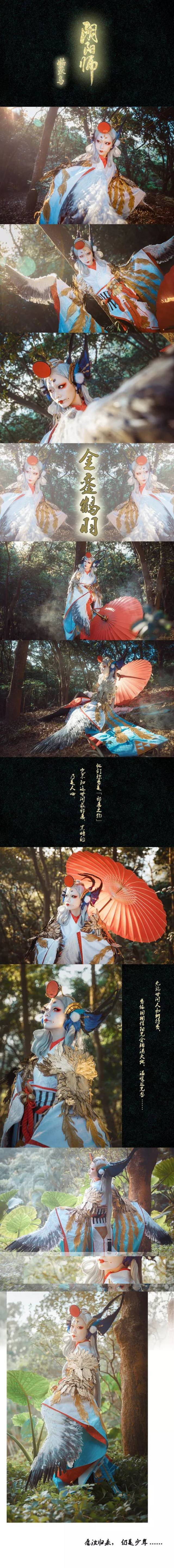 【每日推荐】阴阳师手游 姑获鸟金銮鹤羽 cosplay