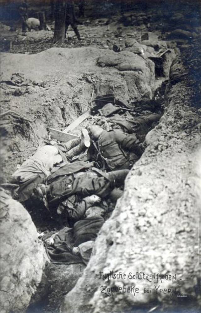 真实的一战战场照片,尸横遍野.细心人发现很多阵亡士兵没有裤子