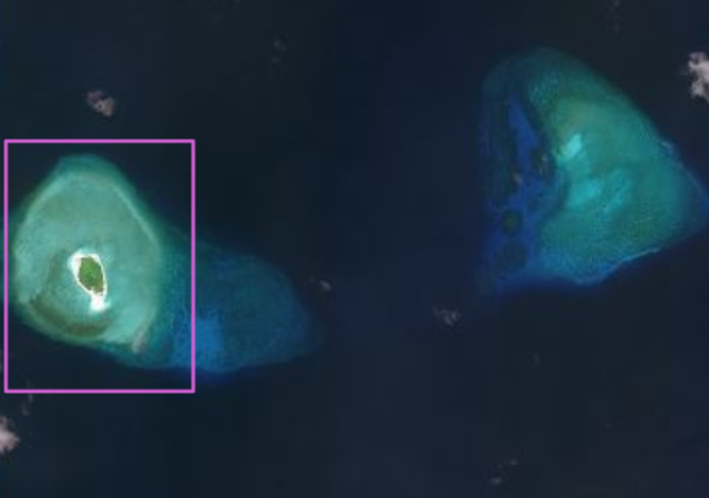 南海南钥岛卫星遥感影像图