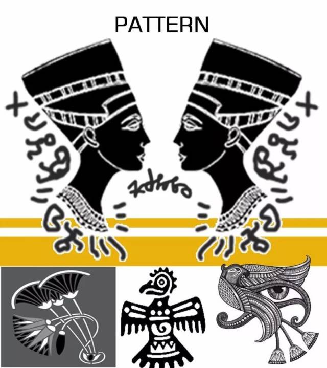 此次将keith haring创作的现代简约几何图案 结合古代埃及神秘的壁画