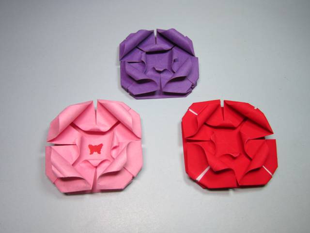 儿童手工折纸玫瑰花,简单不一样的玫瑰花折法教程