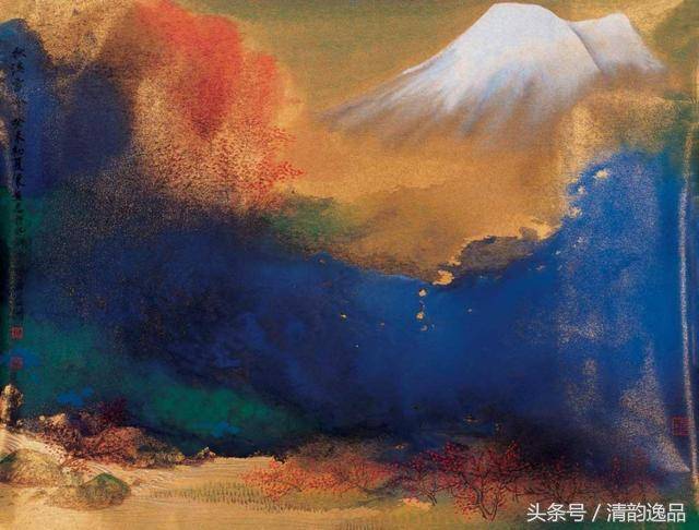 陈佩秋称赞他是继张大千之后,泼彩泼墨山水画无可争辩