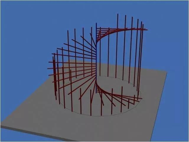 旋转楼梯bim可视化设计→模板集中下料施工→钢管支模架标高控制→bim