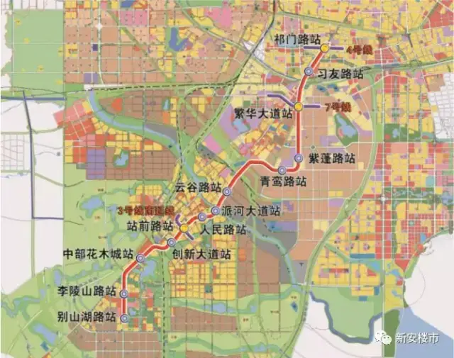 线路起于肥西,与3号线在肥西中心形成换乘,覆盖肥西中心县城,有利于