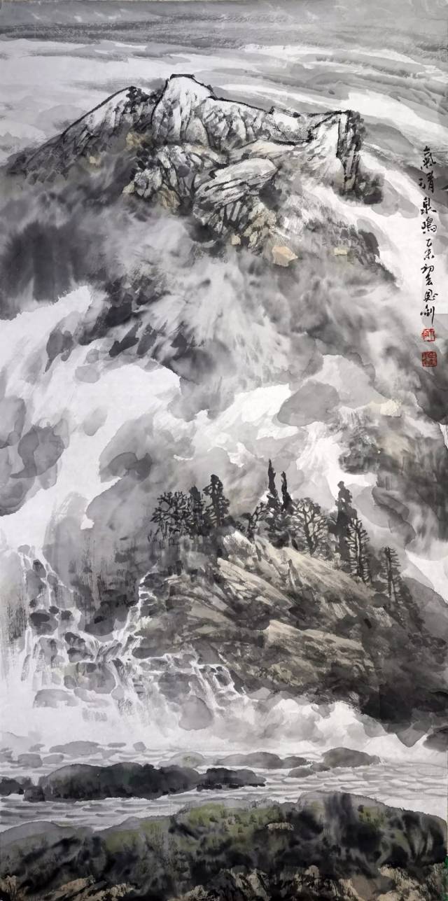 师恩钊多年来致力于研究和弘扬传统的"北方山水画派,在传统和创新的