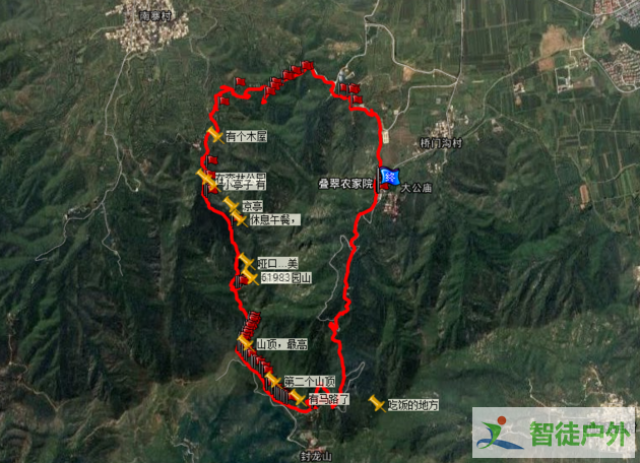 石家庄市鹿泉区西山森林公园的路线及轨迹图总结