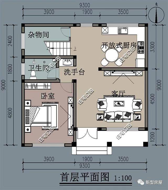 9x9米农村别墅,同一外观,2种布局,你更爱哪种?