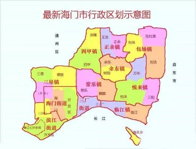 小部分却隶属于江苏省,分别属于南通启东市启隆镇和南通海门市海永镇