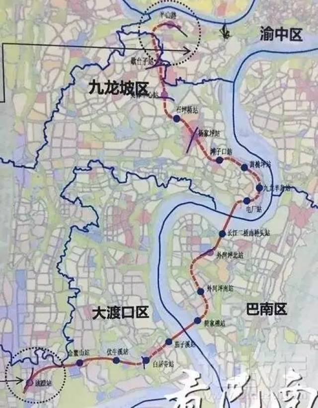 站点公布!重庆今年开建轨道交通5a线 恭喜巴南大渡口九龙坡!