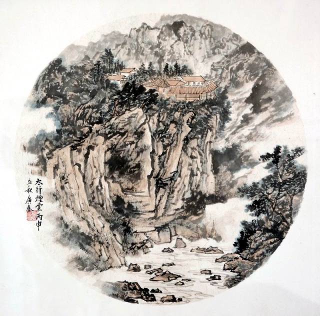 当代著名山水画画家何广春国画作品欣赏