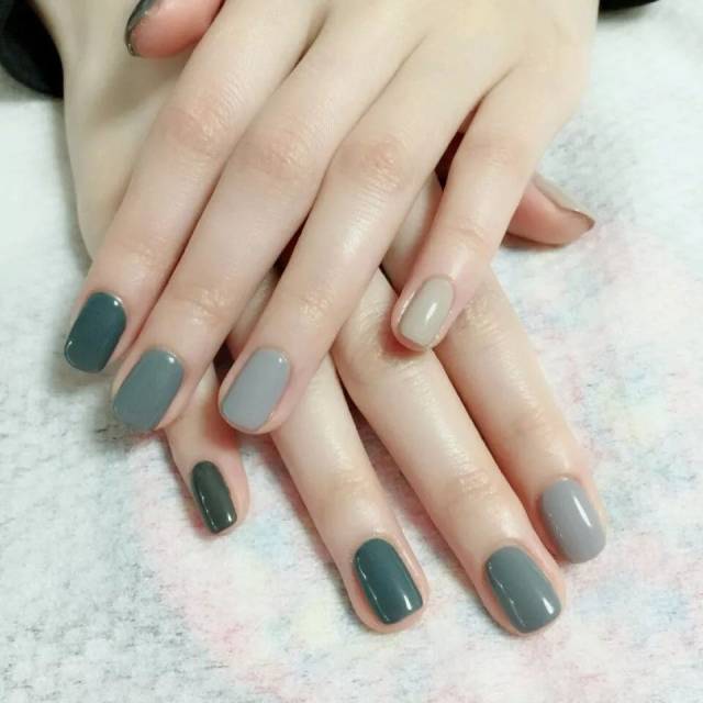 跳色美甲