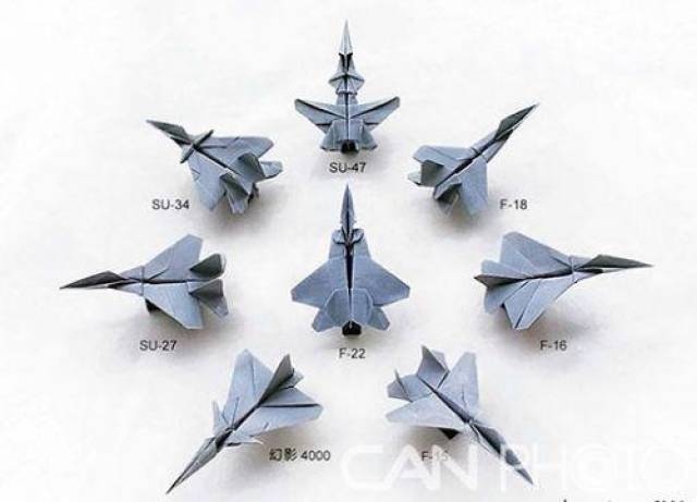 飞机折纸艺术第一人:什么su-27,f-22,歼20都是小儿科