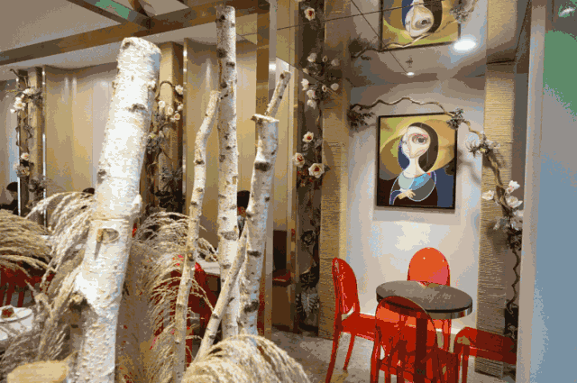 无论是正门还是后门,一走进去就会看见地上摆着许多花盆和木枝,仿佛