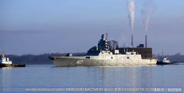俄海军最新型22350级隐身护卫舰首舰开始海试